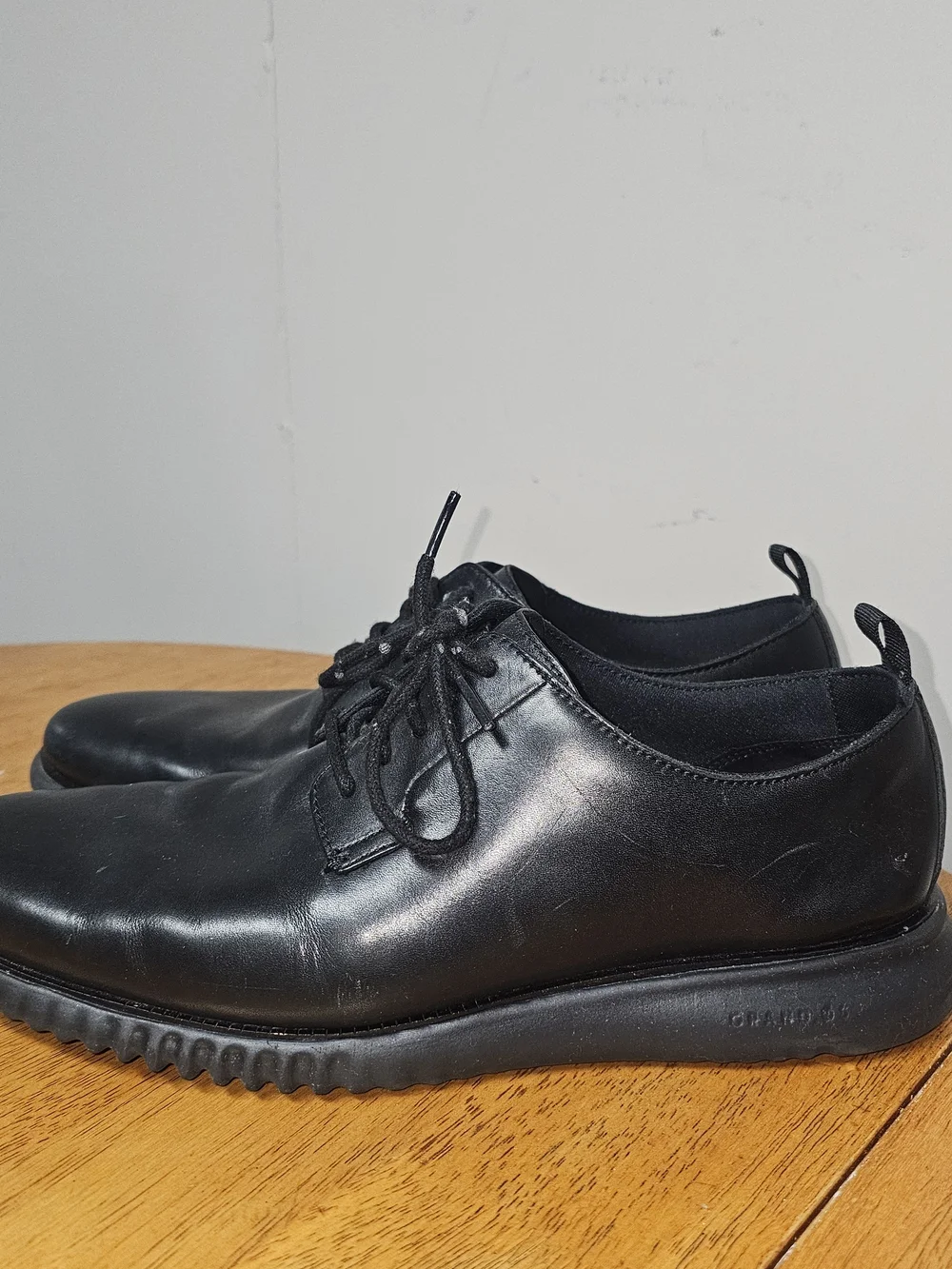 Cole Haan Zero Grand Men's Plain Toe Oxford Black Size 12 Work Business Office